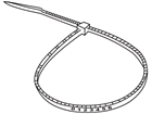 Serial numbered nylon cable ties, clear