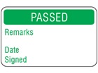 Pass Labels - Quality Assurance