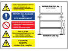 Safety rack loading sign (landscape)