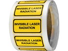 Invisible laser radiation equipment warning safety label.