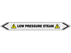 Low pressure steam flow marker label.