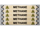 Methane flow marker label.