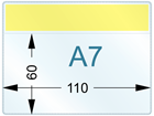 Document pocket, A7 horizontal, with magnetic fixing