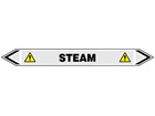 Steam flow marker label.