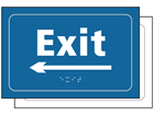 Exit, arrow left sign.