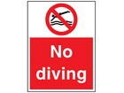No diving sign.