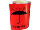 Keep dry shipping label.