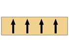 Flow indication tape for gases