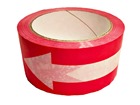 Safety and floor direction tapes, white arrow on red.