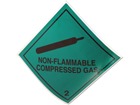 Non flammable compressed gas 2 hazard warning diamond sign