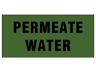 Permeate water pipeline identification tape.