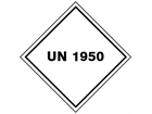 UN 1950 (Aerosols) label.