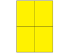 Yellow polyester laser labels, 148mm x 105mm