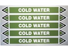 Cold water flow marker label.