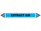 Extract air flow marker label.
