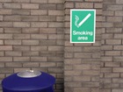 Smoking area sign