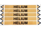 Helium flow marker label.