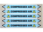 Compressed air flow marker label.