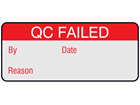 QC failed aluminium foil labels.