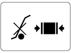 Do not use carts, clamp here packaging symbol label