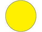 Yellow inventory dot label