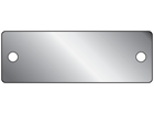 Blank aluminium nameplate, 26mm x 76mm