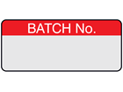 Batch number aluminium foil labels.