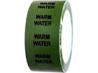 Warm water pipeline identification tape.