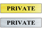 Private public area sign