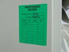 Maintenance record label