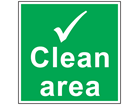 Clean area symbol safety sign.