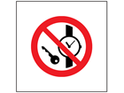 No metal parts or watches symbol safety sign.