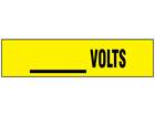 Volts label with write on panel