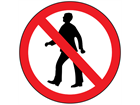 No pedestrians sign