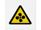 Fan hazard symbol safety sign.