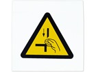 Punch injury hazard symbol safety sign.