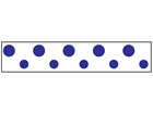 Blue dotted flagging tape