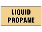 Liquid propane pipeline identification tape.