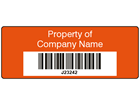 Scanmark+ barcode label (text on colour), 19mm x 50mm