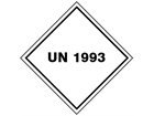UN 1993 (Flammable liquids containing petroleum distillates ie xylene) label.