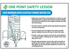 Safe working with scaffold towers sign