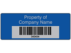 Scanmark foil barcode label (text on colour), 19mm x 50mm