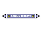 Sodium nitrate flow marker label.