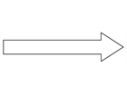 Horizontal white arrow label