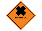 Harmful hazard warning diamond sign