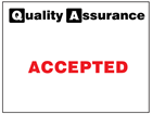 Accepted quality assurance label.