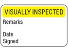 Visually inspected quality assurance label