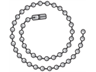 Stainless steel ballchain with connector.