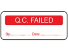 Q.C. Failed label.