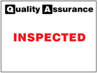 Inspected quality assurance sign